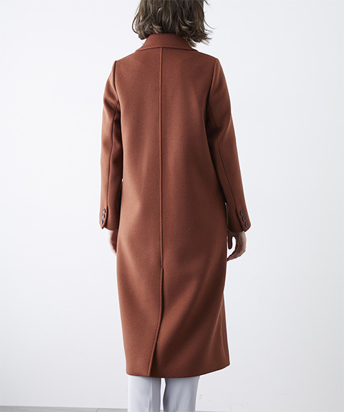 STUDIOUS（ステュディオス）の「ダブルブレストコート（チェスターコート・レディース・ブラウン/マルチ・0/1）」の10枚目の写真