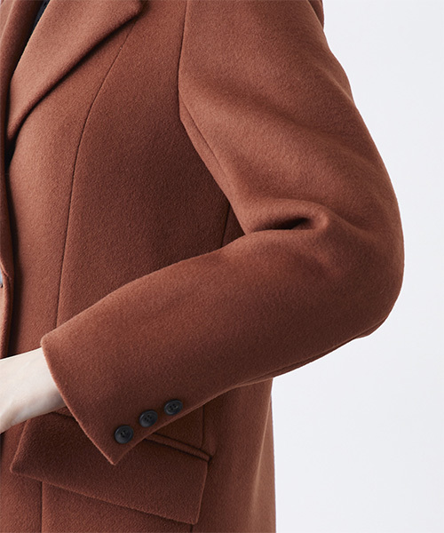 STUDIOUS（ステュディオス）の「ダブルブレストコート（チェスターコート・レディース・ブラウン/マルチ・0/1）」の12枚目の写真