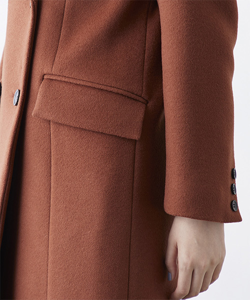 STUDIOUS（ステュディオス）の「ダブルブレストコート（チェスターコート・レディース・ブラウン/マルチ・0/1）」の3枚目の写真
