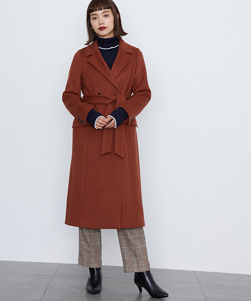 STUDIOUS（ステュディオス）の「ダブルブレストコート（チェスターコート・レディース・ブラウン/マルチ・0/1）」の22枚目の写真