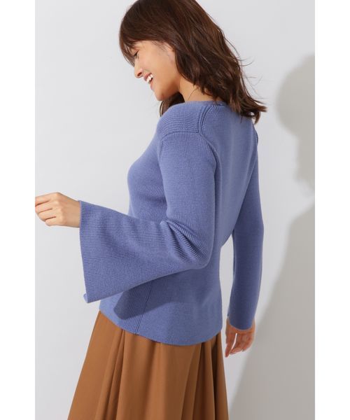 22 OCTOBRE（ヴァンドゥ－オクトーブル）の「スリットスリーブニット（ニット/セーター・レディース・グレー/ブルー/ネイビー・2）」の16枚目の写真