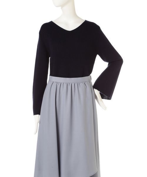 22 OCTOBRE（ヴァンドゥ－オクトーブル）の「スリットスリーブニット（ニット/セーター・レディース・グレー/ブルー/ネイビー・2）」の8枚目の写真