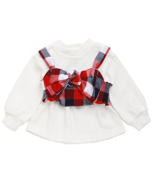 apres les cours(アプレレクール)の「ビスチェ付きトップス(Tシャツ/カットソー・キッズ・レッド/ブルー・100/110/120/130/140/80/90)」の12枚目の写真
