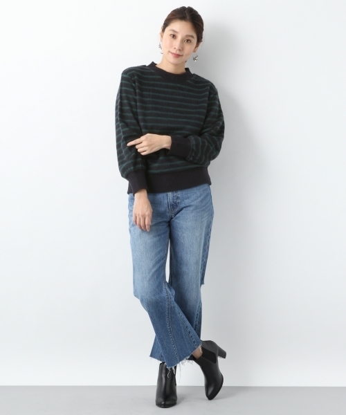 LEPSIM(レプシィム)の「キモウギャザーボーダープルオーバーLS 773003(Tシャツ/カットソー・レディース・ブラック/オフホワイト/ダークネイビー・MEDIUM/LARGE)」の9枚目の写真