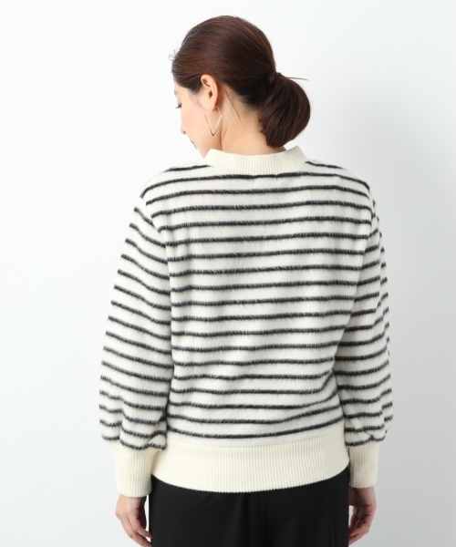 LEPSIM(レプシィム)の「キモウギャザーボーダープルオーバーLS 773003(Tシャツ/カットソー・レディース・ブラック/オフホワイト/ダークネイビー・MEDIUM/LARGE)」の11枚目の写真