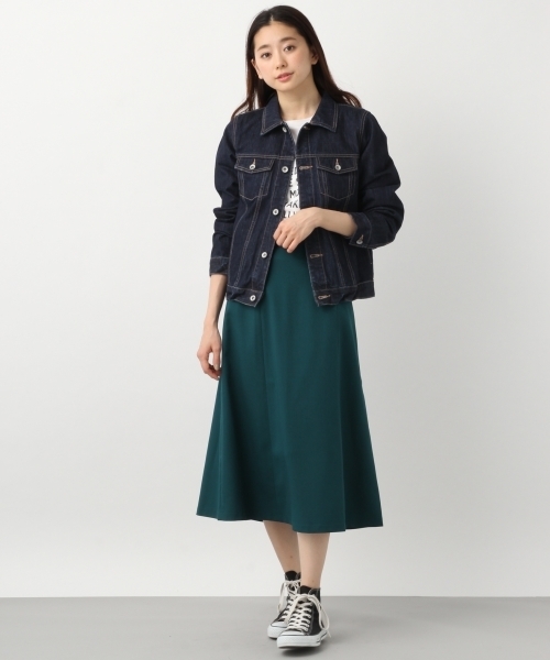 LEPSIM（レプシィム）の「TRハイウエストフレアスカート　784432（スカート・レディース・グリーン/ネイビー/ベージュ・LARGE/MEDIUM）」の5枚目の写真