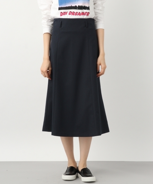 LEPSIM（レプシィム）の「TRハイウエストフレアスカート　784432（スカート・レディース・グリーン/ネイビー/ベージュ・LARGE/MEDIUM）」の7枚目の写真