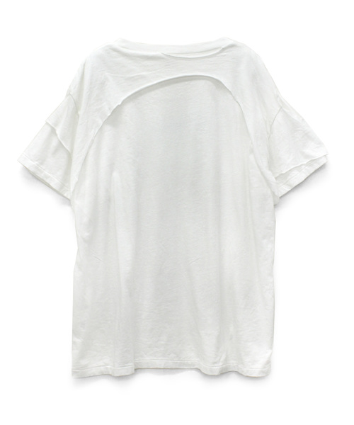 RNA(アールエヌエー)の「M0915 カットオフレイヤードTシャツ(Tシャツ/カットソー・レディース・ブラック/オフホワイト/ライム・MEDIUM)」の6枚目の写真