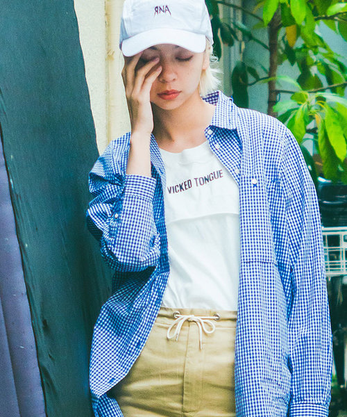 RNA(アールエヌエー)の「M0915 カットオフレイヤードTシャツ(Tシャツ/カットソー・レディース・ブラック/オフホワイト/ライム・MEDIUM)」の21枚目の写真