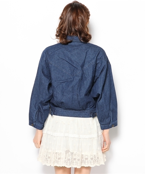 Kastane(カスタネ)の「【Kastane】デニムショートJK(デニムジャケット・レディース・ブルー/ブラック・FREE)」の8枚目の写真