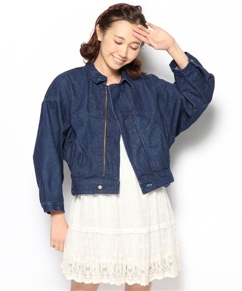 Kastane(カスタネ)の「【Kastane】デニムショートJK(デニムジャケット・レディース・ブルー/ブラック・FREE)」の5枚目の写真