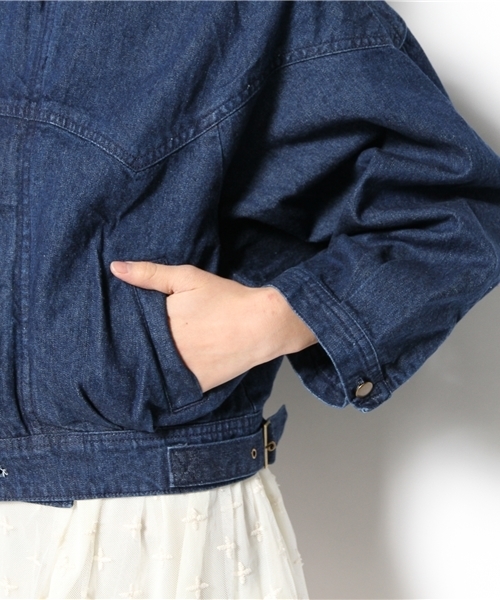 Kastane(カスタネ)の「【Kastane】デニムショートJK(デニムジャケット・レディース・ブルー/ブラック・FREE)」の10枚目の写真