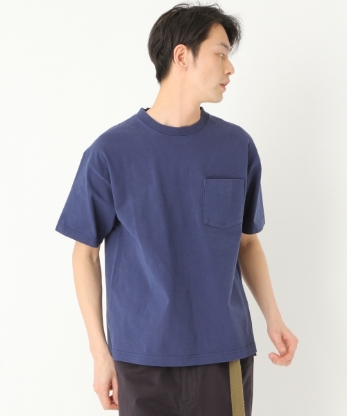 niko and...(ニコアンド)の「ピグメントポケット付きTシャツ(Tシャツ/カットソー・メンズ・ライトブルー/ネイビー/オフホワイト/オレンジ・MEDIUM/LARGE)」の1枚目の写真