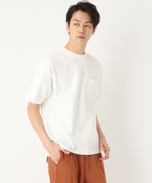 niko and...(ニコアンド)の「ピグメントポケット付きTシャツ(Tシャツ/カットソー・メンズ・ライトブルー/ネイビー/オフホワイト/オレンジ・MEDIUM/LARGE)」の2枚目の写真