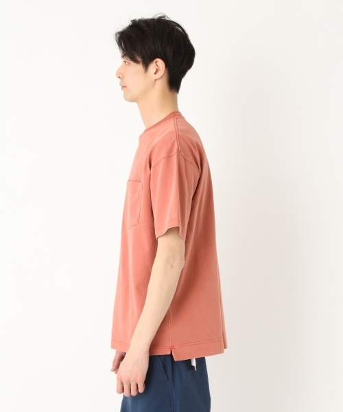 niko and...(ニコアンド)の「ピグメントポケット付きTシャツ(Tシャツ/カットソー・メンズ・ライトブルー/ネイビー/オフホワイト/オレンジ・MEDIUM/LARGE)」の7枚目の写真
