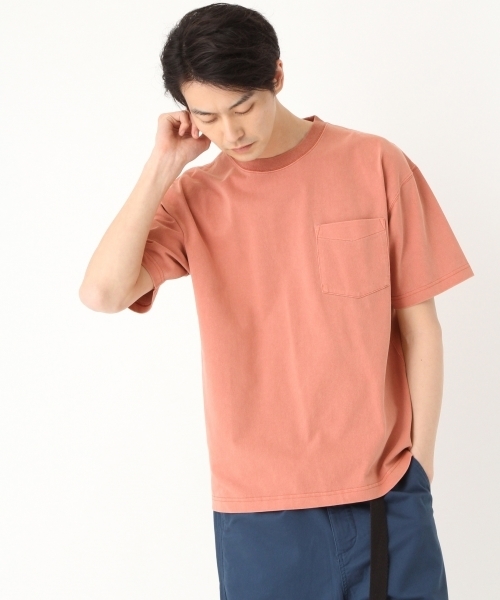 niko and...(ニコアンド)の「ピグメントポケット付きTシャツ(Tシャツ/カットソー・メンズ・ライトブルー/ネイビー/オフホワイト/オレンジ・MEDIUM/LARGE)」の18枚目の写真