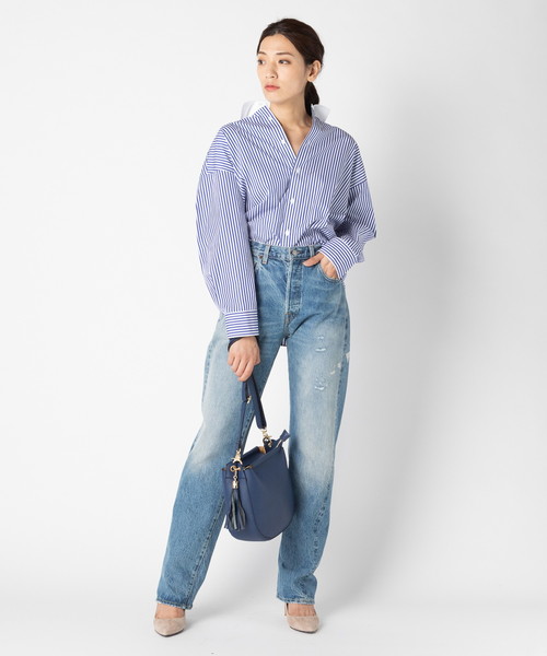 HELIOPOLE（エリオポール）の「Marant タッセル ショルダーバッグ（ショルダーバッグ・レディース・ベージュ/ダークブルー・F）」の10枚目の写真