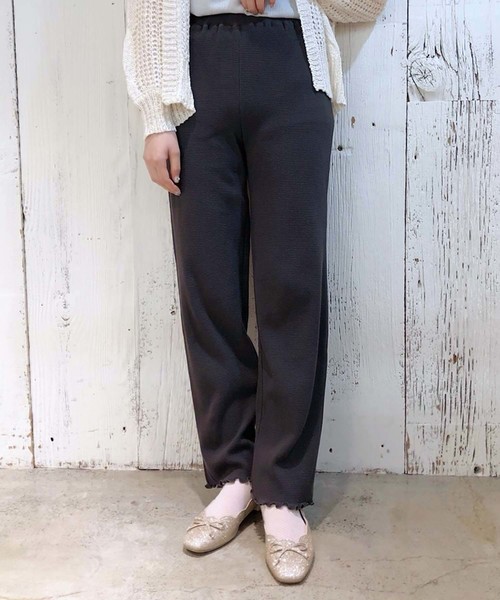 one after another NICE CLAUP（ワンアフターアナザーナイスクラップ）の「サーマル パンツ（その他パンツ・レディース・ベージュ/グレー/スミクロ・FREE）」の2枚目の写真