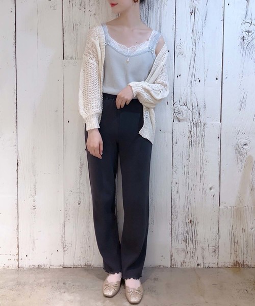 one after another NICE CLAUP（ワンアフターアナザーナイスクラップ）の「サーマル パンツ（その他パンツ・レディース・ベージュ/グレー/スミクロ・FREE）」の4枚目の写真