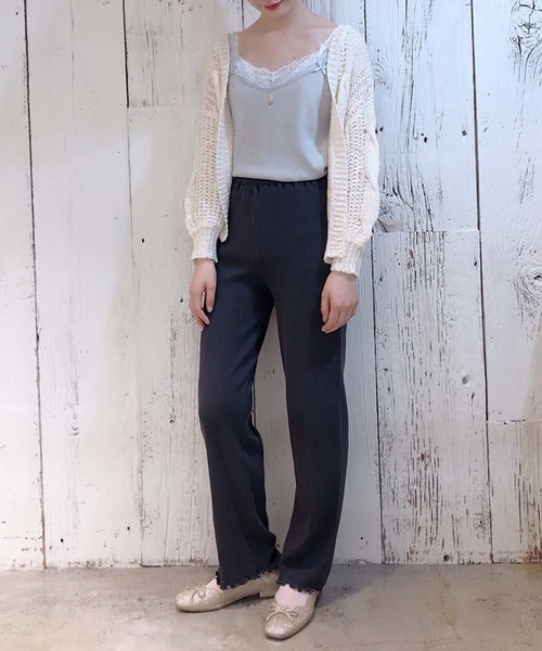 one after another NICE CLAUP（ワンアフターアナザーナイスクラップ）の「サーマル パンツ（その他パンツ・レディース・ベージュ/グレー/スミクロ・FREE）」の5枚目の写真