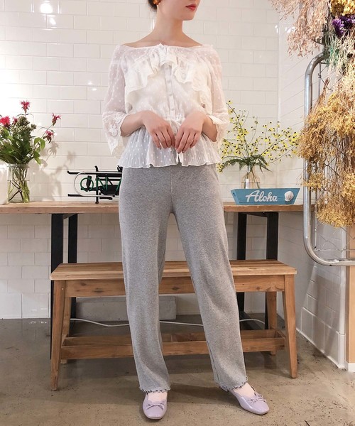 one after another NICE CLAUP（ワンアフターアナザーナイスクラップ）の「サーマル パンツ（その他パンツ・レディース・ベージュ/グレー/スミクロ・FREE）」の7枚目の写真