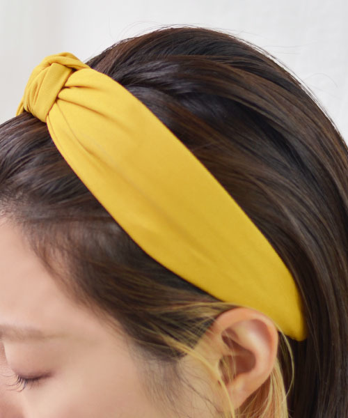 Fun & Daily（ファンアンドデイリー）の「F&D : ツイルクロスカチューシャ（カチューシャ・レディース・ブラック/レッド/ピンク/マスタード/ネイビー/ミント/グリーン・FREE）」の5枚目の写真