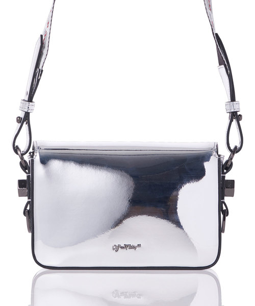 off white（オフホワイト）の「OFF-WHITE “MIRROR”ミニフラップバック（ショルダーバッグ・レディース・シルバー・FREE）」の8枚目の写真