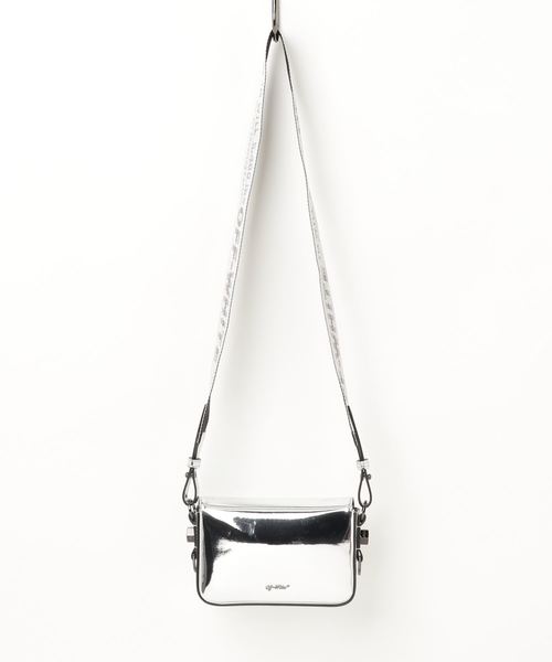 off white（オフホワイト）の「OFF-WHITE “MIRROR”ミニフラップバック（ショルダーバッグ・レディース・シルバー・FREE）」の6枚目の写真