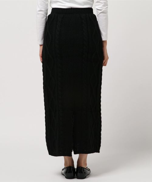 SpRay(スプレイ)の「ケーブルニットロングタイトスカート(スカート・レディース・ブラック/ベージュ/パープル/グレー/アイボリー・FREE)」の6枚目の写真