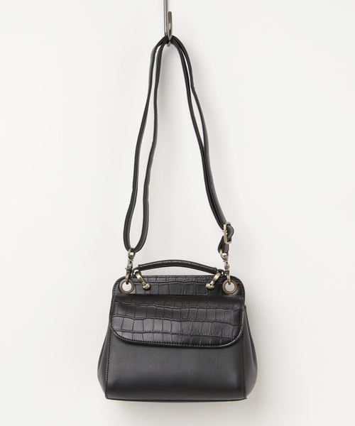 Ungrid（アングリッド）の「【Ungrid/アングリッド】　クロコミックスショルダーハンドバッグ（ショルダーバッグ・レディース・ブラック/ダークブラウン/アイボリー/キャメル・FREE）」の5枚目の写真