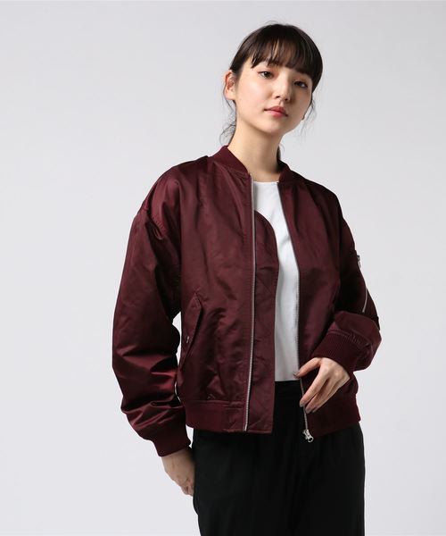 VENCEEXCHANGE（ヴァンスエクスチェンジ）の「MA-1ジャケット（MA-1・レディース・ブラック/エンジ/オリーブ・M）」の7枚目の写真