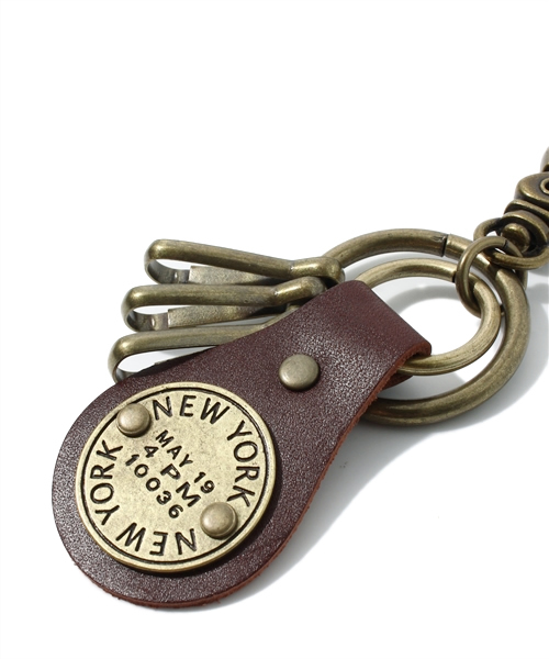 WEGO（ウィゴー）の「WEGO/NYレザーキーチェーン（キーホルダー・メンズ・シルバー/ゴールド・FREE）」の4枚目の写真