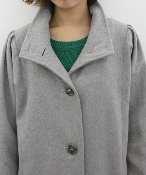 Kastane（カスタネ）の「【Kastane】袖ギャザーコート（その他アウター・レディース・グレー/グリーン/ネイビー・1/2）」の8枚目の写真