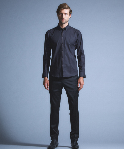 5351 POUR LES HOMMES(ゴーサンゴーイチプールオム)の「MONTI ストレッチドレスシャツ(シャツ/ブラウス・メンズ・ホワイト/ブラック・44/46/48)」の14枚目の写真