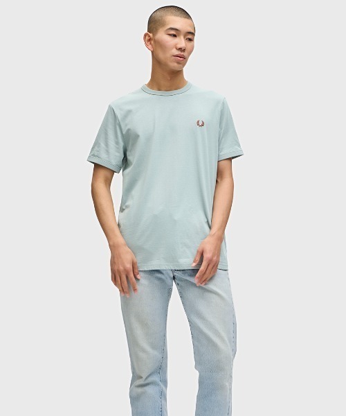 FRED PERRY Ringer T-Shirt フレッドペリー Ringer T-Shirt - Navy | Men's T-Shirts | Designer T-Shirts