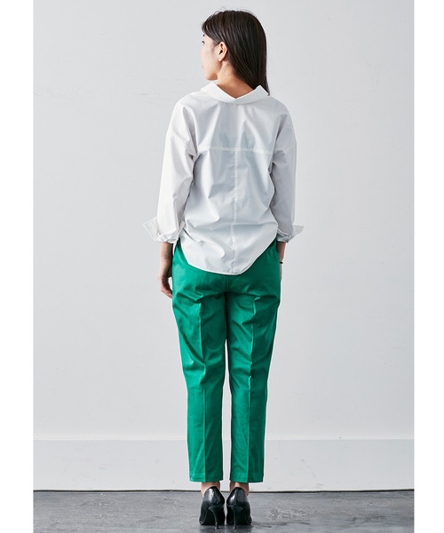 IEDIT（イディット）の「ＩＥＤＩＴ　カラーを楽しむ　ウエスト調整機能付きセンタープレスのきれいめベイカーパンツ（その他パンツ・レディース・ピンク/グリーン・5/6/8/9/3/4/7/1/2/10）」の6枚目の写真