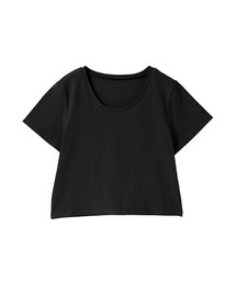 夢展望 | 綿混ストレッチＵネックｏｒＶネックショート丈ちびＴシャツ(Tシャツ/カットソー)