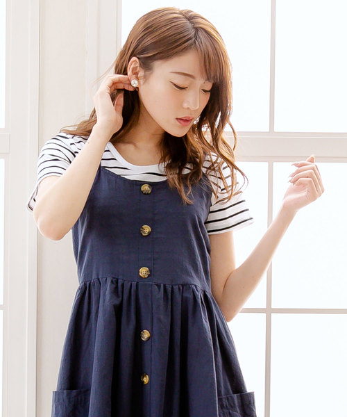 夢展望(ユメテンボウ)の「綿混ストレッチUネックorVネックショート丈ちびTシャツ(Tシャツ/カットソー・レディース・ホワイト系その他/ブラック系その他/グレー系その他/グリーン系その他/ブルー系その他/ピンク系その他/ホワイト系その他2/ホワイト系その他3/ホワイト系その他4/ブラック系その他2/ブラック系その他3/ブラック系その他4/グレー系その他2/グリーン系その他2/ブルー系その他2/ピンク系その他2・MEDIUM/LARGE)」の3枚目の写真