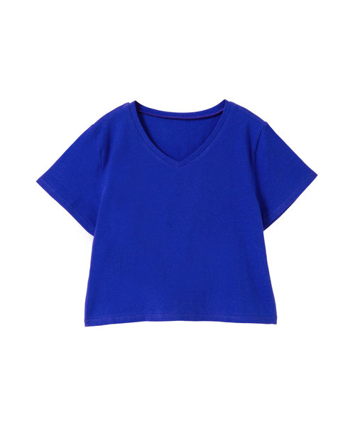 夢展望(ユメテンボウ)の「綿混ストレッチUネックorVネックショート丈ちびTシャツ(Tシャツ/カットソー・レディース・ホワイト系その他/ブラック系その他/グレー系その他/グリーン系その他/ブルー系その他/ピンク系その他/ホワイト系その他2/ホワイト系その他3/ホワイト系その他4/ブラック系その他2/ブラック系その他3/ブラック系その他4/グレー系その他2/グリーン系その他2/ブルー系その他2/ピンク系その他2・MEDIUM/LARGE)」の14枚目の写真