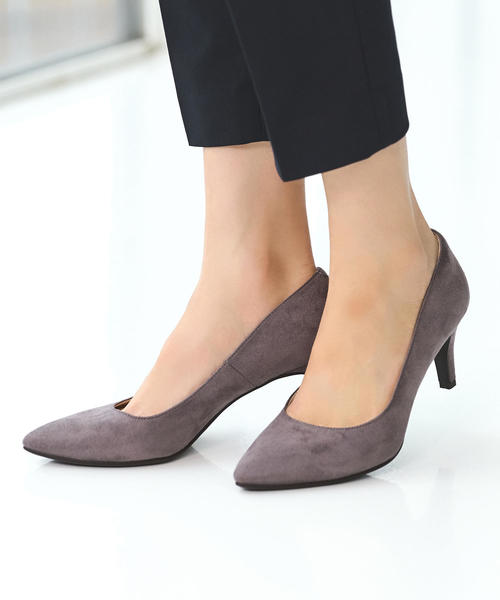 green label relaxing（グリーンレーベルリラクシング）の「◆NO.07 D ポインテッド プレーン パンプス(7cmヒール)（パンプス・レディース・ピンク/ブラック/モカ/ネイビー/その他1/その他2/ベージュ/ダークブラウン/グレー/オレンジ系その他・25.5cm/23.5cm/24cm/25cm/24.5cm/23cm/22.5cm/22cm）」の3枚目の写真