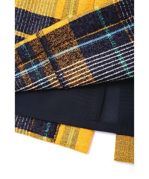 ［新品/匿名配送］Unaca noirゴールドボタンチェックスカート Unaca noir（アナカ ノワー）の「Unaca noir ゴールドボタン
