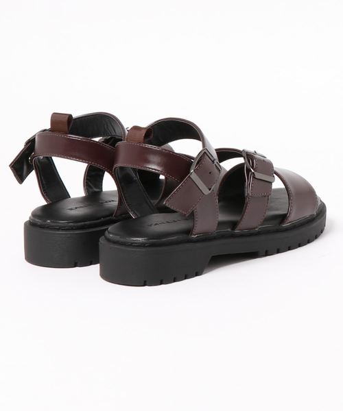 KOBE LETTUCE（コウベレタス）の「3ストラップベルトフラットサンダル（サンダル・レディース・ブラウン系その他/ブラック・L/LL/M/S）」の5枚目の写真