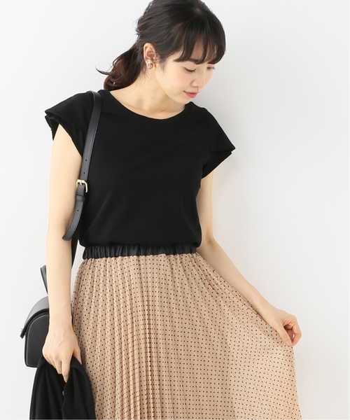 La TOTALITE（ラトータリテ）の「ハイツイストコットンフレンチTシャツ◆（Tシャツ/カットソー・レディース・ブラック/ホワイト/ベージュ・FREE）」の2枚目の写真