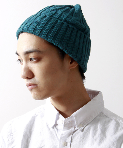 WEGO(ウィゴー)の「WEGO/ケーブルニットキャップ(ニットキャップ/ビーニー・メンズ・杢グレー/ネイビー/ワイン/ホワイト/ブラック系その他/ダークグリーン/イエロー系その他・FREE)」の4枚目の写真