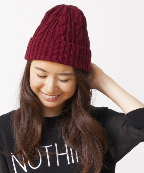 WEGO(ウィゴー)の「WEGO/ケーブルニットキャップ(ニットキャップ/ビーニー・メンズ・杢グレー/ネイビー/ワイン/ホワイト/ブラック系その他/ダークグリーン/イエロー系その他・FREE)」の19枚目の写真