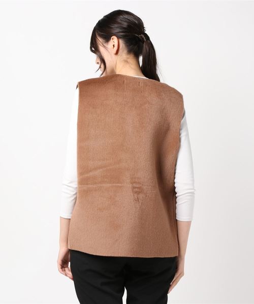 PARKS TOKYO SELECT（パークストウキョウセレクト）の「ﾌｧｰｼﾝﾌﾟﾙﾍﾞｽﾄ（ベスト・レディース・ベージュ/ブラウン・FREE）」の4枚目の写真