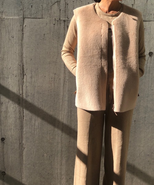 PARKS TOKYO SELECT（パークストウキョウセレクト）の「ﾌｧｰｼﾝﾌﾟﾙﾍﾞｽﾄ（ベスト・レディース・ベージュ/ブラウン・FREE）」の13枚目の写真