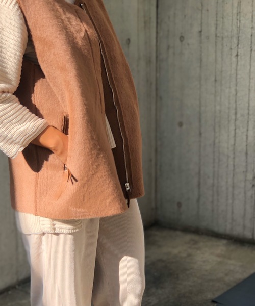 PARKS TOKYO SELECT（パークストウキョウセレクト）の「ﾌｧｰｼﾝﾌﾟﾙﾍﾞｽﾄ（ベスト・レディース・ベージュ/ブラウン・FREE）」の17枚目の写真