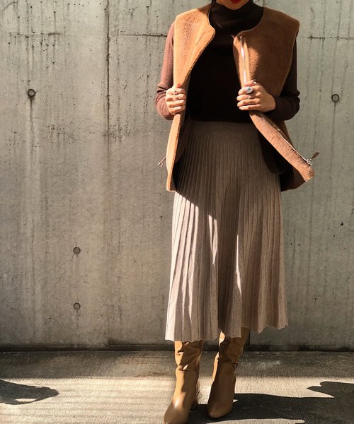 PARKS TOKYO SELECT（パークストウキョウセレクト）の「ﾌｧｰｼﾝﾌﾟﾙﾍﾞｽﾄ（ベスト・レディース・ベージュ/ブラウン・FREE）」の19枚目の写真