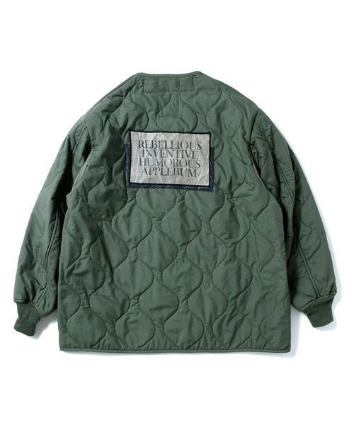 APPLEBUM（アップルバム）の「QUILT LINER JACKET（ミリタリージャケット・メンズ・カーキ・MEDIUM/LARGE/X-LARGE）」の3枚目の写真